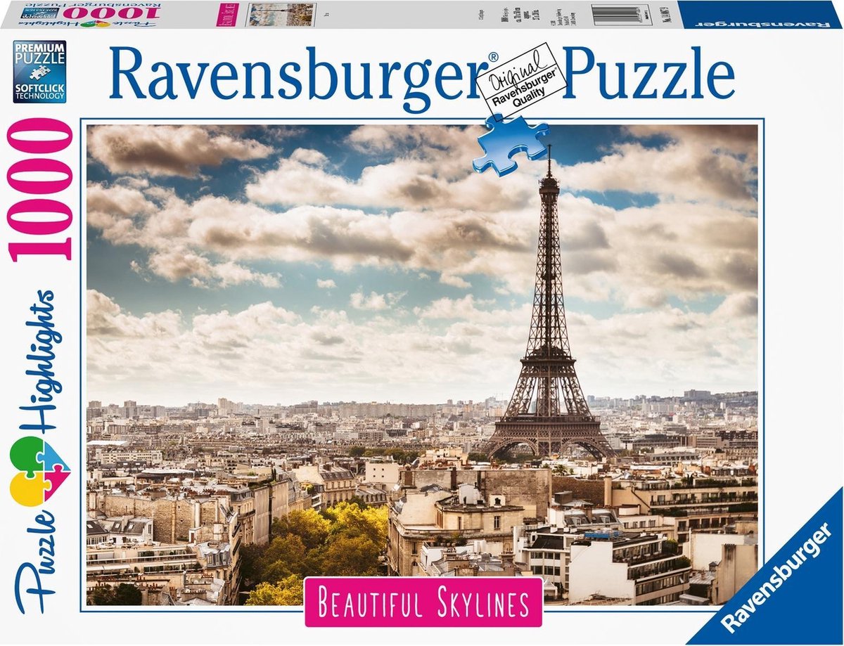 Ravensburger puzzle paris - jigsaw puzzle - 1000 pieces-0